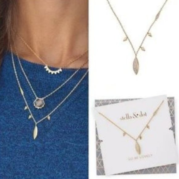 Stella & Dot | Delicate Gold+PavéCrystal Encrusted Aurora Drop LayeringN… - Picture 5 of 8